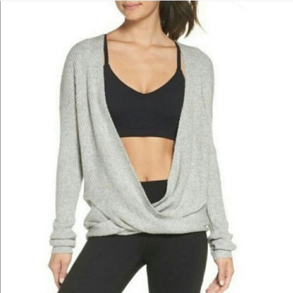 Zella wrap sweater sz S